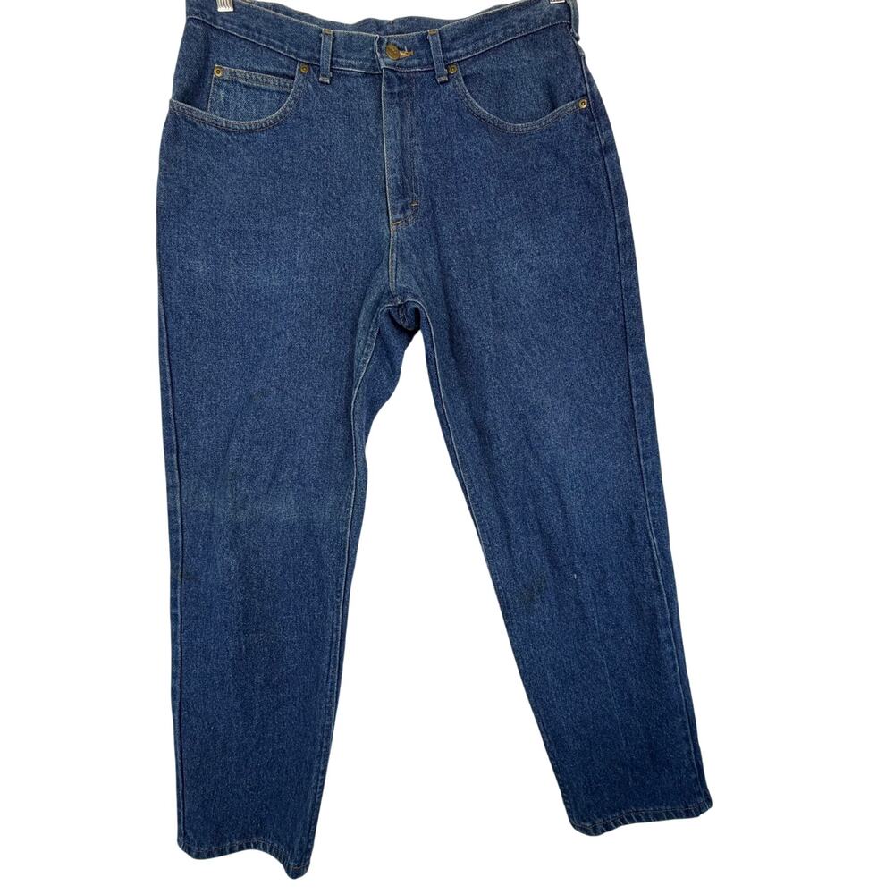 Vintage L.L. Bean Straight Leg Jeans Mens 36x30 Blue‎ Distressed 90s 100% Cotton